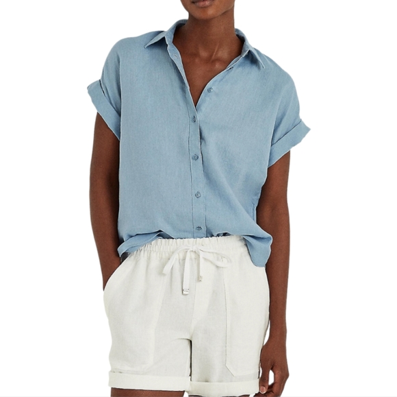 Lauren Ralph Lauren Tops - Lauren Ralph Lauren relaxed fit linen button up size medium